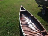 1950's Cedar strip canvas Canoe mint condition! - [click here to zoom]