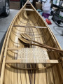 Wood Strip canoe for sale - [click here to zoom]