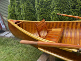 American Trader skylark wood square stern Canoe - [click here to zoom]