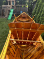 American Trader skylark wood square stern Canoe - [click here to zoom]